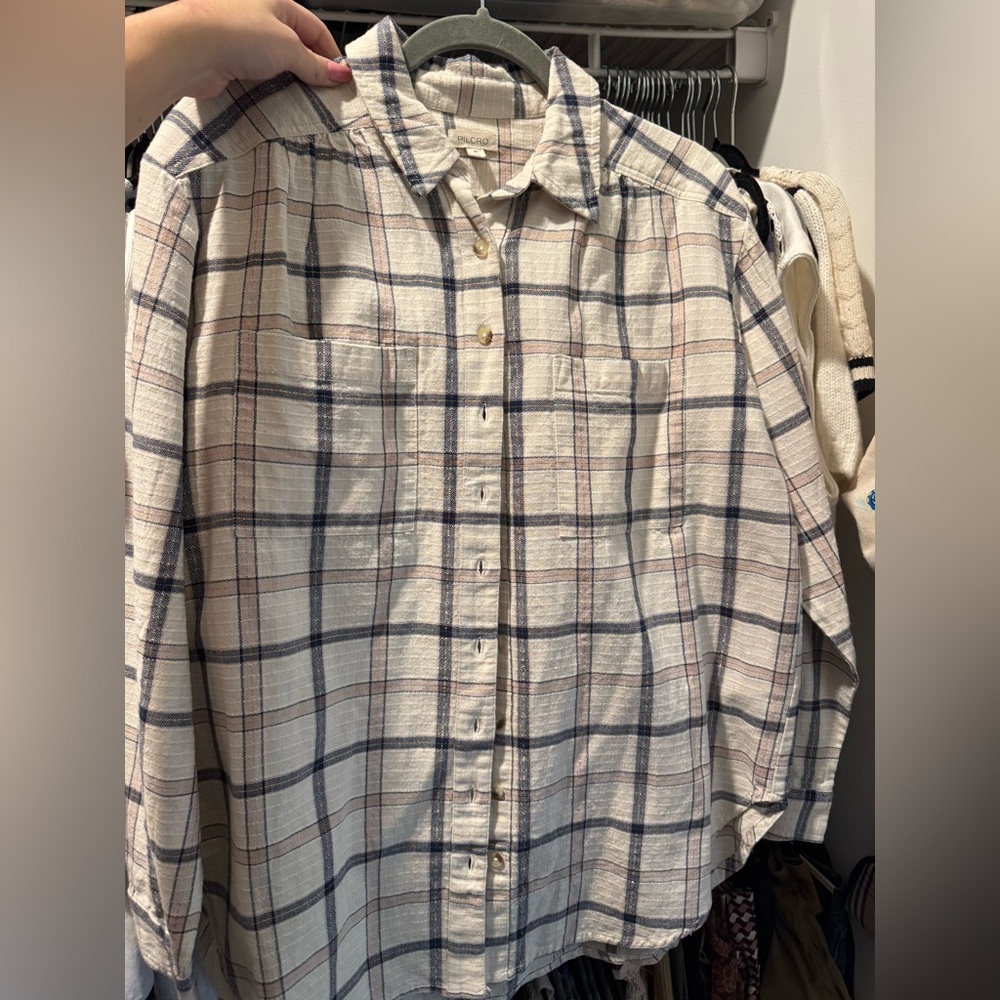 Pilcro by Anthropologie Plaid Button-Down Shirt